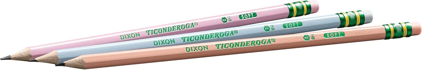 Ticonderoga? Pastel Pencils. #2 Soft. Assorted Colors. Pack of 10 Pencils