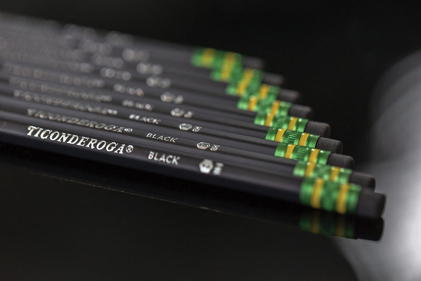 Ticonderoga Wood-Cased Pencils. Pre-Sharpened. 2 HB Soft. Black. 10 Count