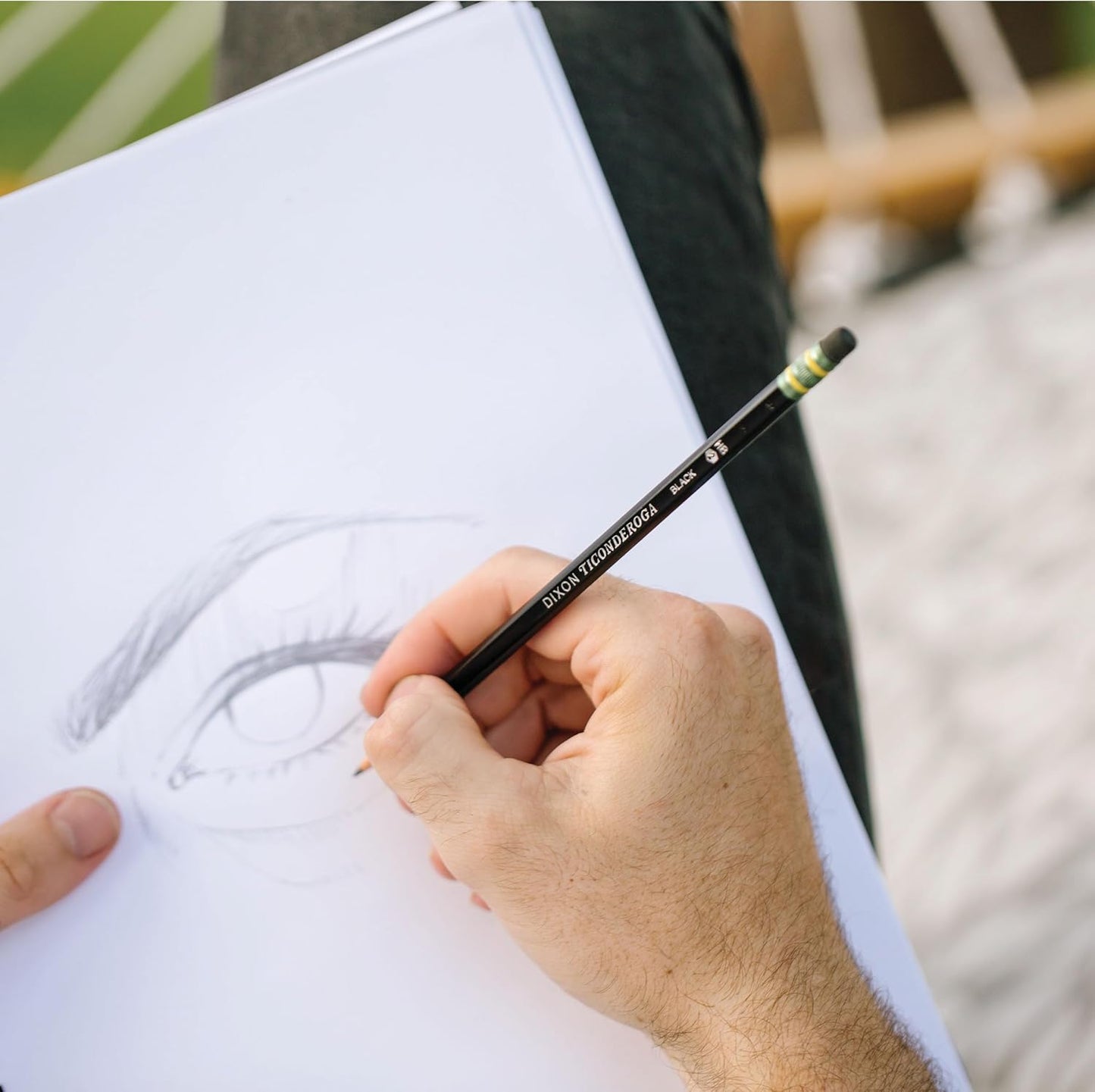 Ticonderoga Wood-Cased Pencils. Unsharpened. #2 HB Soft. Black. 12 Count