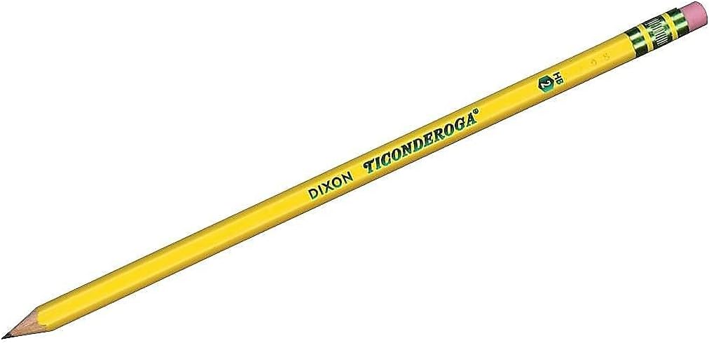 Ticonderoga Wood-Cased Pencils. Pre-Sharpened. 2 HB Soft. Yellow. 72 Count