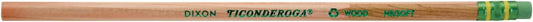 Ticonderoga Renew Wood-Cased Pencils. #2 HB Soft. Natural. 10 Count (X96110)