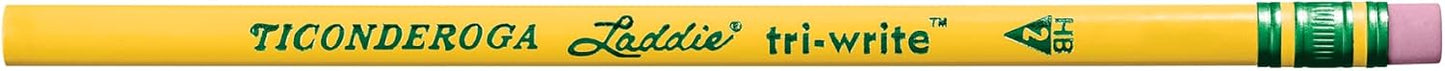 Ticonderoga? Tri-Write Pencils. With Erasers. #2 Lead. Yellow. Pack Of 36