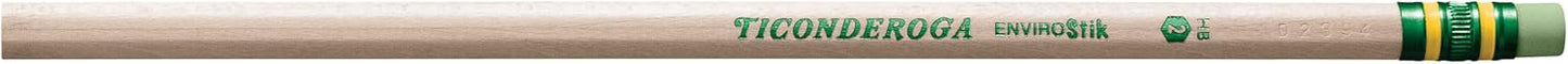 Ticonderoga Envirostik Wood-Cased Pencils. #2 HB Soft. Natural. 12 Count