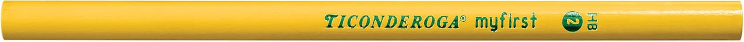 Ticonderoga Beginner Wood-Cased Pencils. 2 HB Soft. Yellow. 12 Count (X13080)