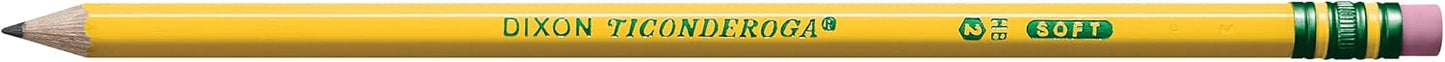 Ticonderoga Wood-Cased Pencils. Pre-Sharpened. #2 HB Soft. Yellow. 30 Count