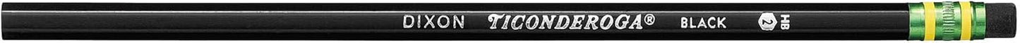 Ticonderoga Wood-Cased Pencils. 2 HB Soft. Black. 24 Count
