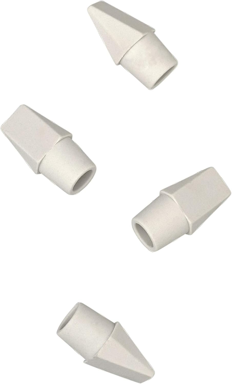 Ticonderoga Pencil Cap Erasers. White. 10 Count. 6 Packs (X38010)