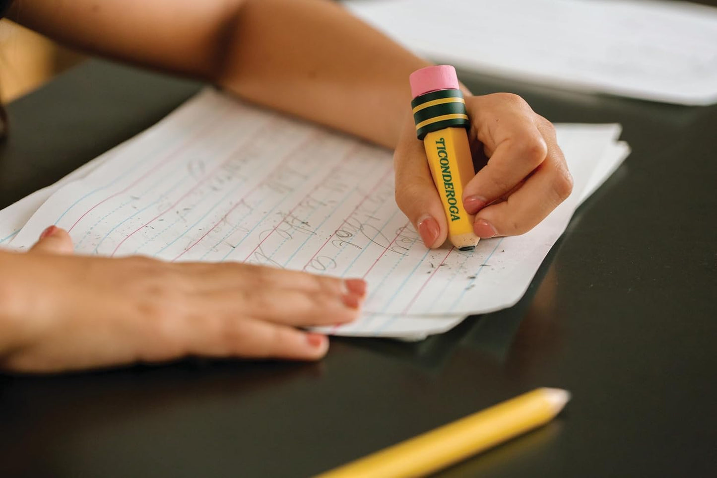 TICONDEROGA ? Erasers. Pencil Shaped. Yellow. 3 ct (38953)