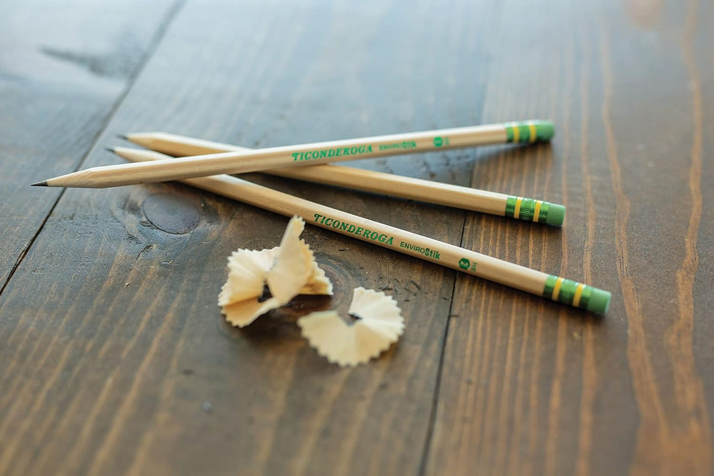 Ticonderoga Envirostik Wood-Cased Pencils. #2 HB Soft. Natural. 12 Count