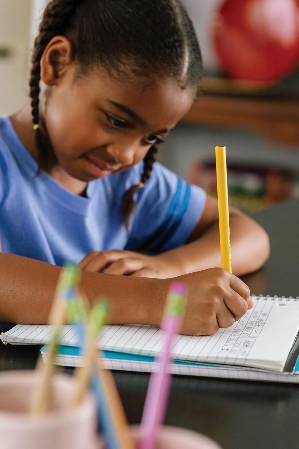 Ticonderoga? Beginners' Elementary Pencils. With Eraser. #2 Lead. Yellow Barrel. Pack Of 12