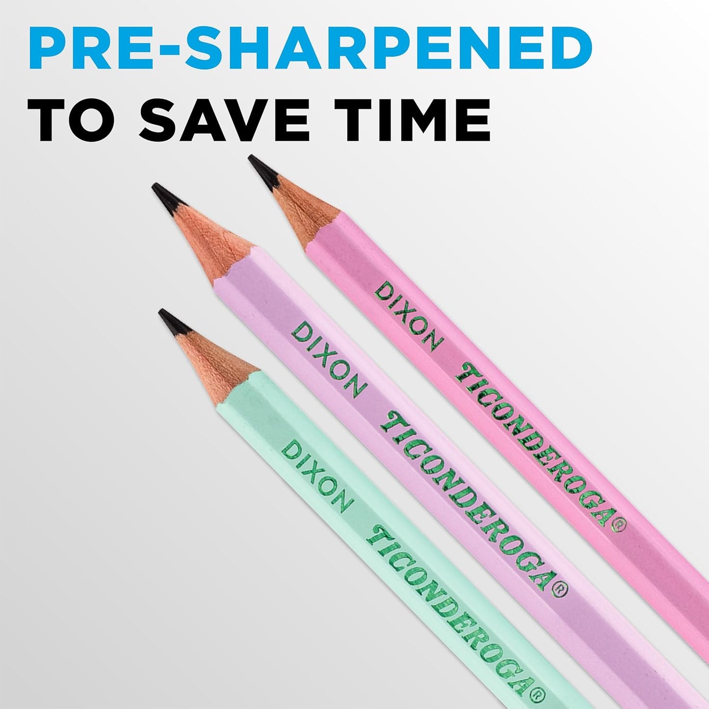 Ticonderoga? Pastel Pencils. #2 Soft. Assorted Colors. Pack of 10 Pencils