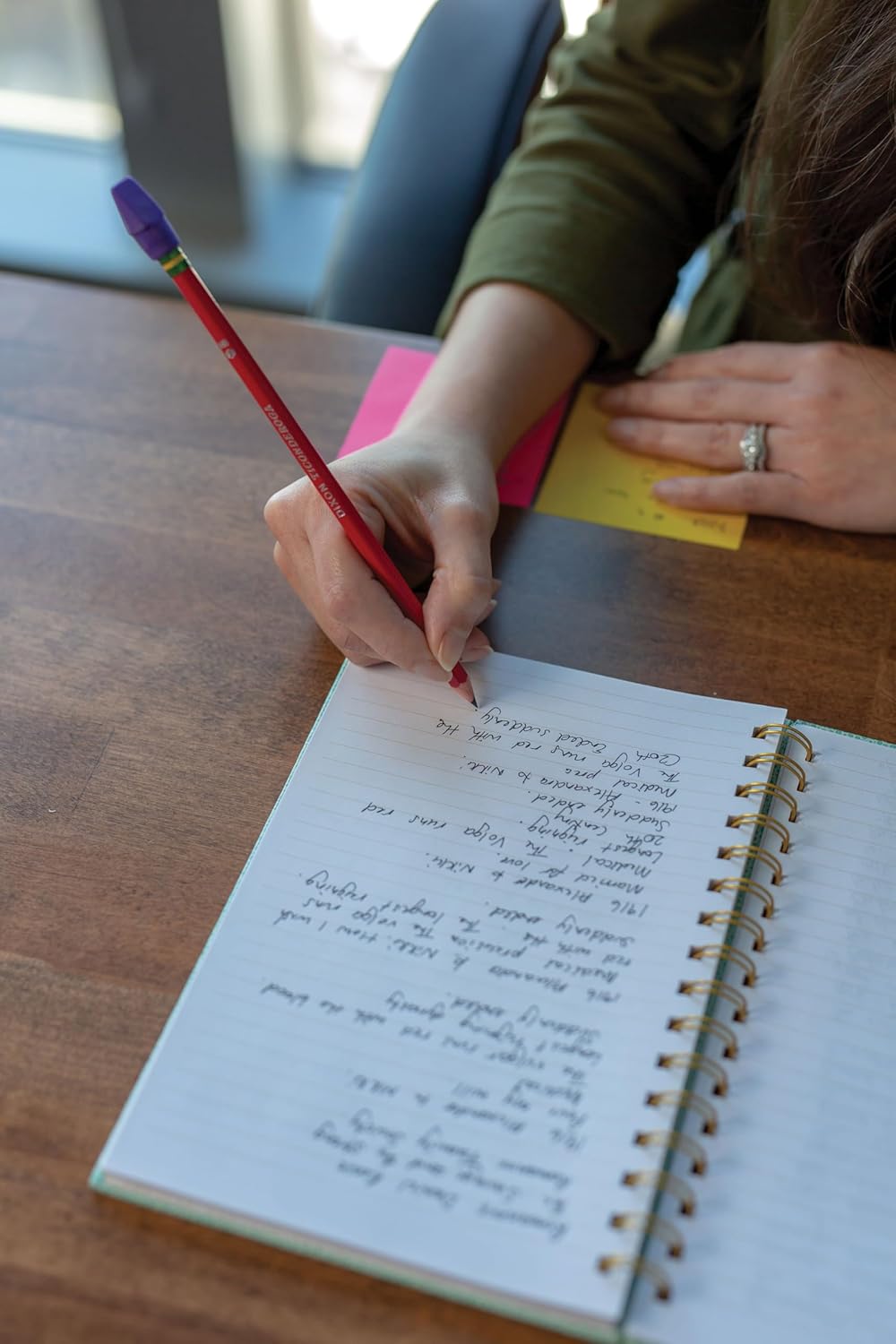 TICONDEROGA Pencils. Wood-Cased Graphite. #2 HB Soft. Pre-Sharpened. Assorted Color Barrels. Black Lead. 10-Pack (13932)