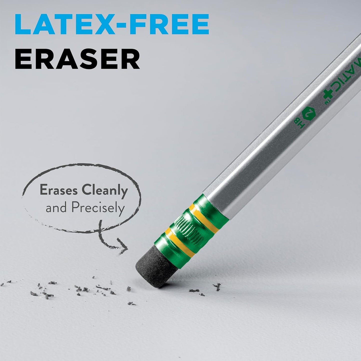 Ticonderoga Sensematic Mechanical Pencil. 0.7mm Lead. Silver. 2 Count