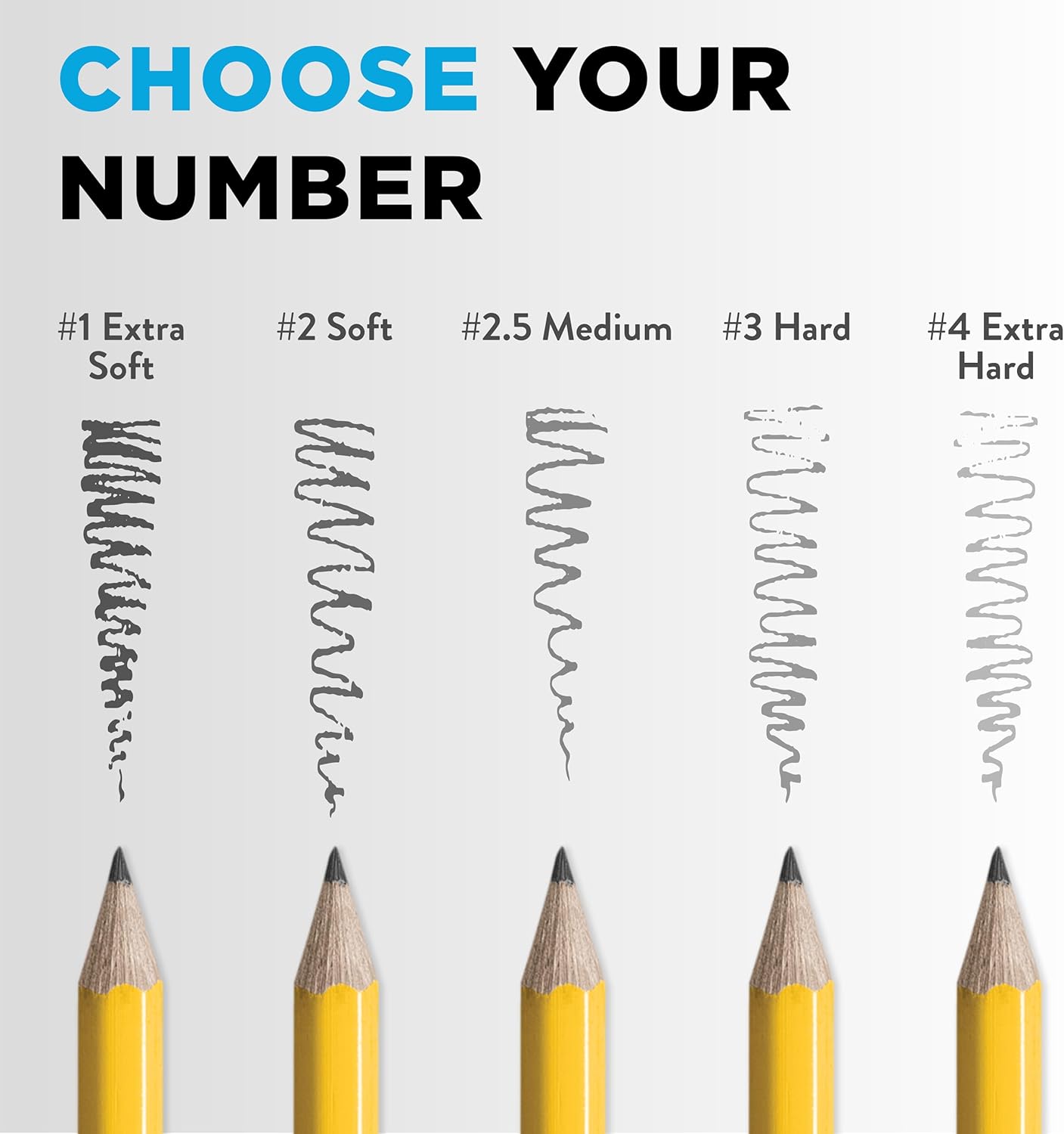 Ticonderoga Wood-Cased Pencils. Unsharpened. #4 2H Extra Hard. Yellow. 12 Count
