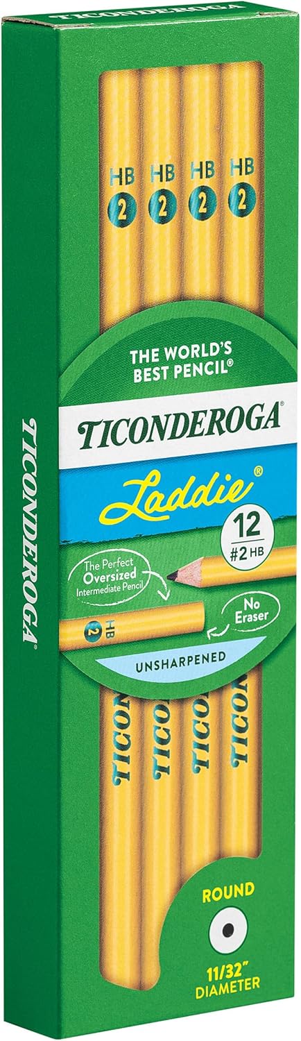 Dixon? Ticonderoga? Laddie Elementary Pencils. Without Eraser. Pack Of 12 Pencils