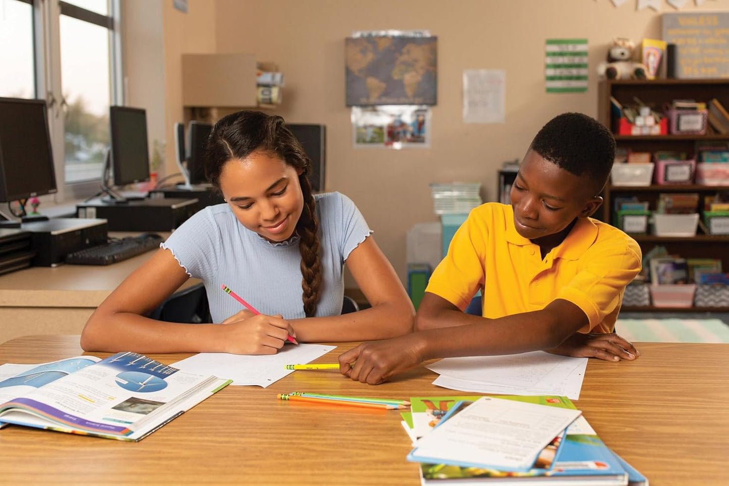 Ticonderoga Wood-Cased Pencils. Pre-Sharpened. #2 HB Soft. Neon Colors. 10 Count