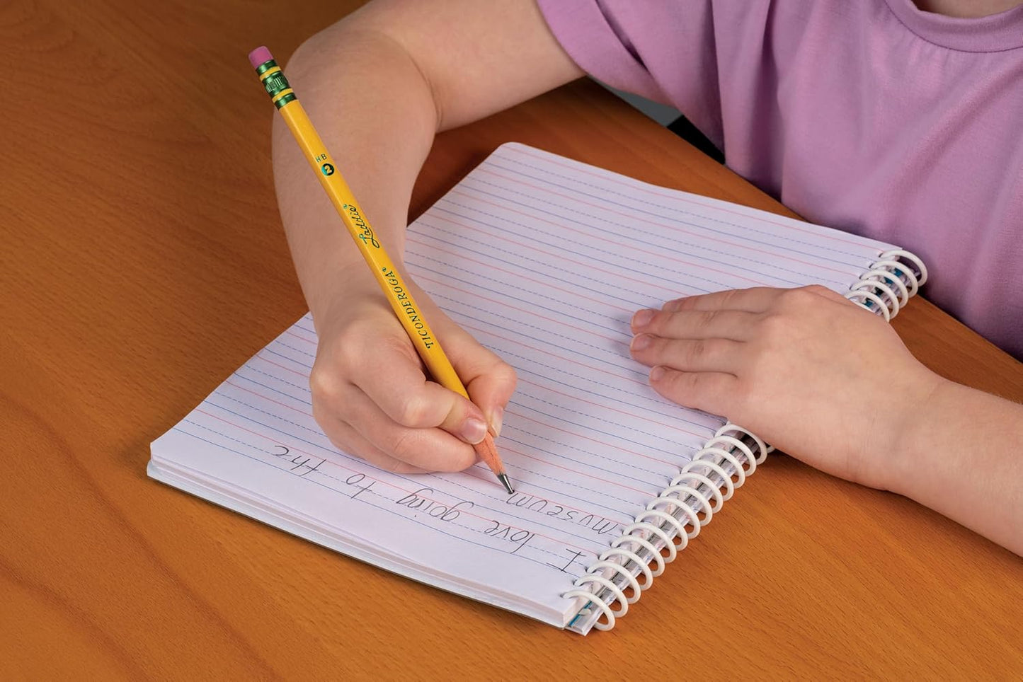 Ticonderoga Laddie Wood-Cased Pencils. 2 HB Soft. With Erasers. Yellow. 12 Count