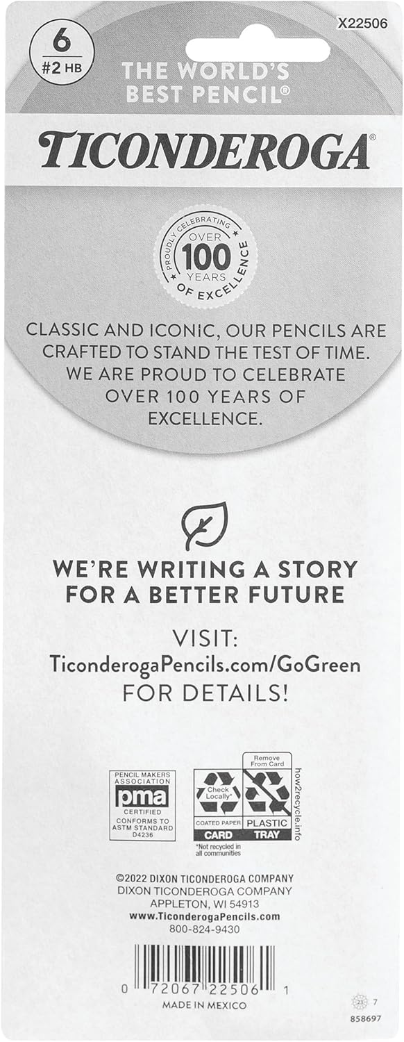 Dixon Tri-Conderoga Triangular Black Woodcase