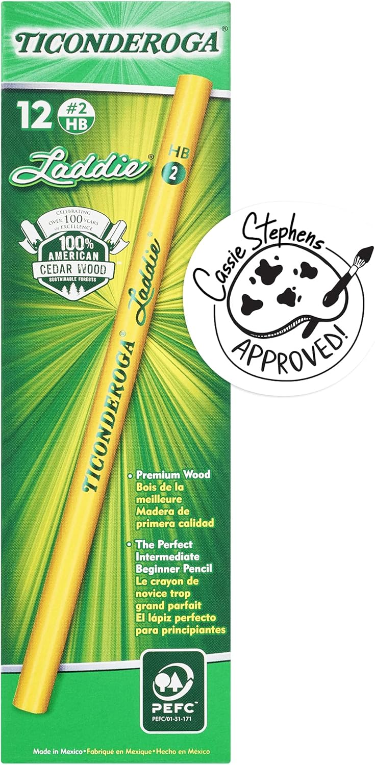 Dixon? Ticonderoga? Laddie Elementary Pencils. Without Eraser. Pack Of 12 Pencils