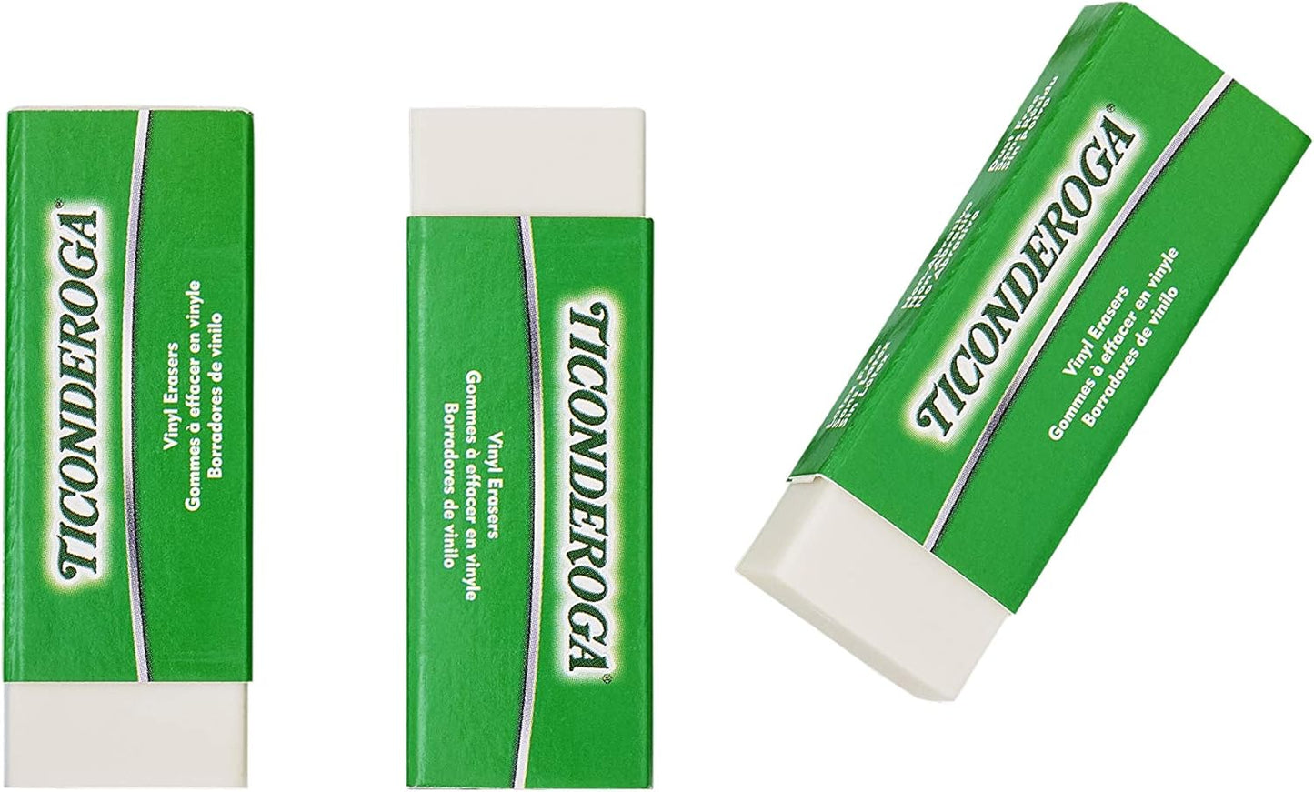 Ticonderoga Vinyl Erasers. White. 4 Count. 6 Packs (X38004)