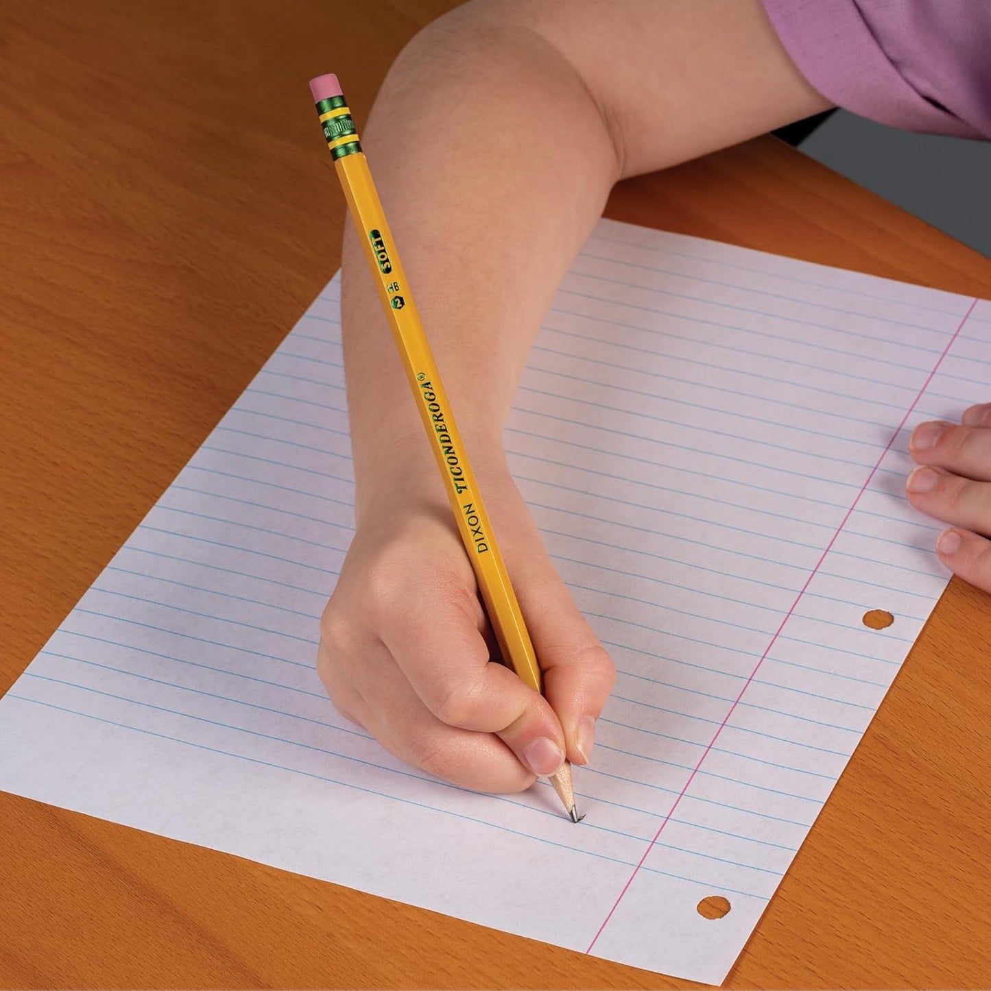 Ticonderoga Wood-Cased Pencils. Unsharpened. 2 HB Soft. Yellow. 12 Count