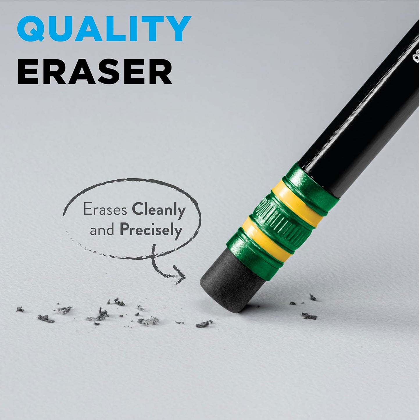 Ticonderoga Wood-Cased Pencils. 2 HB Soft. Black. 24 Count