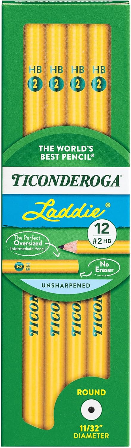 Dixon? Ticonderoga? Laddie Elementary Pencils. Without Eraser. Pack Of 12 Pencils