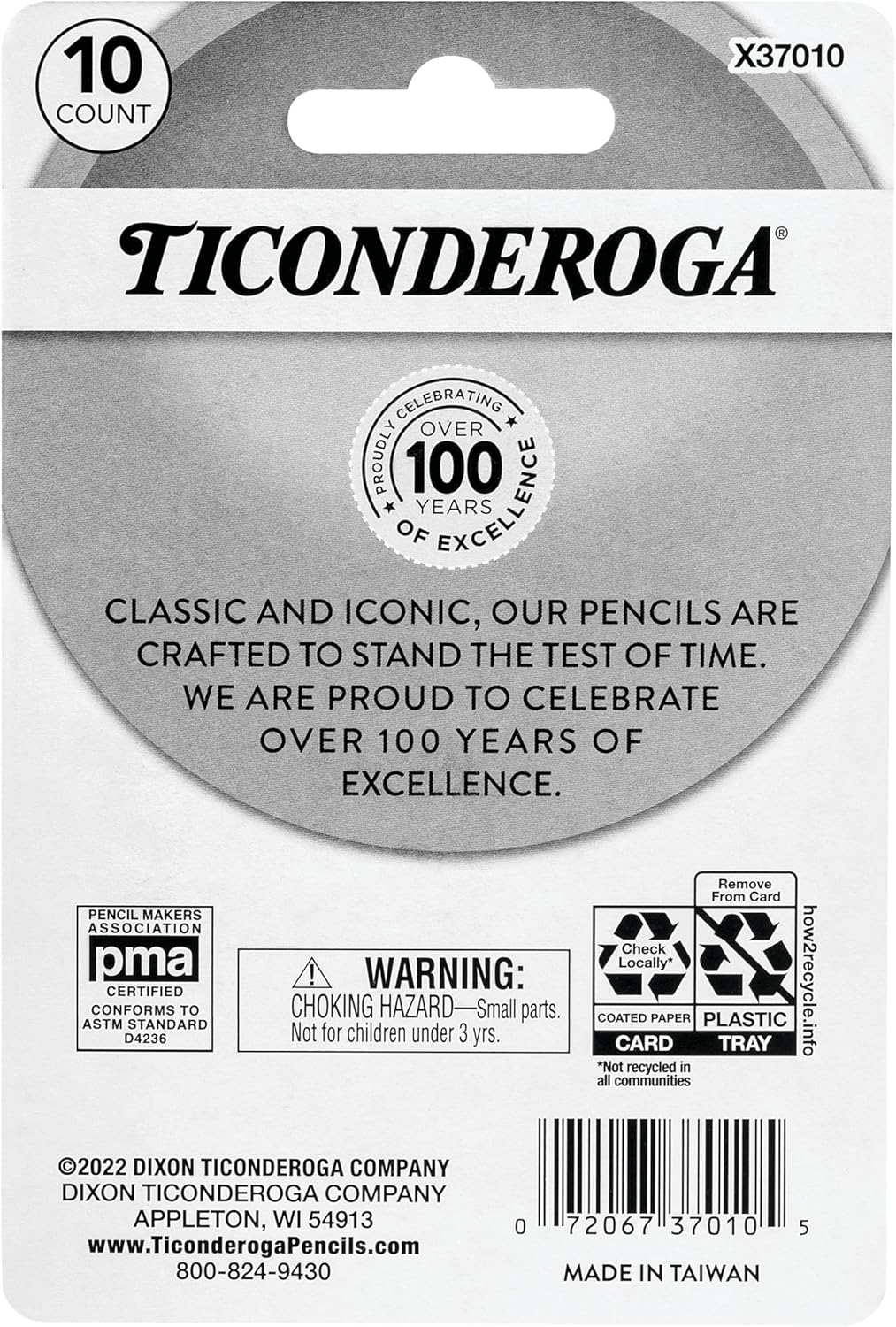 Ticonderoga Pencil Cap Erasers. Assorted Pastel Colors. 10 Count